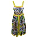 Dolce & Gabbana Lemon Sicilian-print Dress in Multicolor Cotton