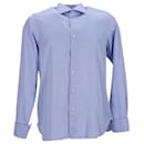 Gritty by Ermenegildo Zegna Button-down Dress Shirt in Blue Cotton