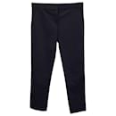 The Row Straight Leg Pants in Black Cotton - The row