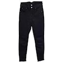 Jeans cintura alta Isabel Marant em algodão preto