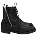 Saint Laurent Rangers Army Boots in Black Leather