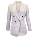 NO.eu.C. Blazer de peito forrado Sedgwick em linho branco - A.L.C