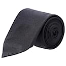BOSS Hugo Boss Diamond-Patterned Necktie in Black Silk