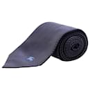 Gestreifte Burberry-Krawatte aus marineblauer Seide