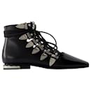 AJ1284 Botins - Toga Pulla - Couro - Preto