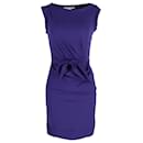 Diane Von Furstenberg Della Tie Waist Mini Dress in Purple Nylon