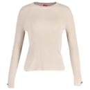 Hugo Boss Knitted Crewneck Sweater in Beige Cotton