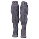 Jimmy Choo Maxyn 85 Knee-High Boots in Grey Suede