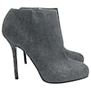 Sergio Rossi Ankle Boots in Grey Leather 
