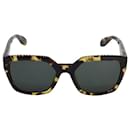 Alexander McQueen AM0042S Tortoiseshell Square Sunglasses in Brown Acetate - Alexander Mcqueen