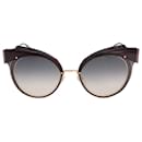 Marc Jacobs MARC 101/S DDB/9C Cat-Eye-Sonnenbrille aus goldfarbenem Metall