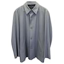 Ermenegildo Zegna Buttoned Shirt Jacket in Light Blue Silk Cashmere