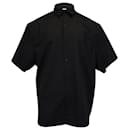 Fear of God Eternal Short Sleeve Button Up Shirt in Black Cotton Wool