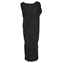 Vivienne Westwood Draped Maxi Dress in Black Polyester Viscose