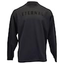 Langärmliges, hochgeschlossenes T-Shirt mit „Fear of God Eternal“-Aufdruck aus schwarzer Baumwolle