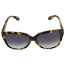 Alexander McQueen AM0041S Semi-Cat Eye Tortoiseshell Sunglasses in Brown Acetate - Alexander Mcqueen
