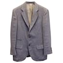 Brunello Cucinelli Single Breasted Blazer in Grey Linen