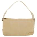CHANEL Choco Bar Shoulder Bag Canvas Beige CC Auth bs5780 - Chanel