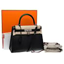 Hermes Kelly bag 28 in black leather - 101239 - Hermès