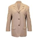 Acne Studios Blazer Oversize en Laine Polyester Beige