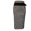 Escada Womens Black Tweed Wool Mix Pencil Skirt Business Office UK 10 US 6 EU 38