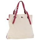 BURBERRY Bolso Tote Canvas Blanco Auth bs5772 - Burberry