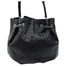 TOD'S CABAS HAND BAG EMBOSSED BLACK PATENT LEATHER HAND BAG PURSE - Tod's