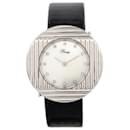 POIRAY WATCH MY FIRST ROUND 30 MM PALLADIUM STEEL DIAMONDS QUARTZ WATCH - Poiray