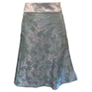 Marc Jacobs Womens Blue Silk Lace Trim A-Line Occasion Skirt UK 10 US 6 EU 38