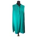 Joseph "Liv" silk crepe dress in emerald green