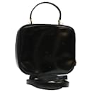 GUCCI Vanity Cosmetic Pouch Enamel 2way Black Auth 44406 - Gucci