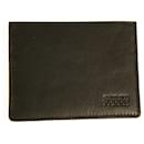 Gianfranco Ferre Black Leather New Unisex Men Card Case Holder Pocket Wallet - Gianfranco Ferré