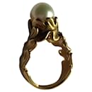 ***Angela Cummings 18K Gold Pearl Cocktail Ring - Autre Marque