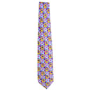 Bedruckte Gucci-Krawatte aus mehrfarbiger Seide