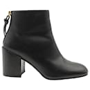 Stuart Weitzman Coban Ankle Boots in Black Leather
