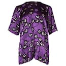 Marni-Bluse mit Blumendruck aus violetter Viskose