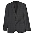 Boss by Hugo Boss Plaid Tailored Blazer and Trouser Suit Set in Grey Wool