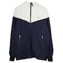 Brunello Cucinelli Reversible Hooded Jacket in White and Navy Nylon