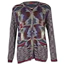 Mission Striped Button-Up Cardigan w/ Pockets in Multicolor Wool - Missoni