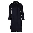 Burberry Car Coat in Navy Blue Cashmere