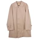 Burberry Vintage Collared Trench Coat in Beige Polyester
