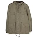 Comme Des Garcons Hooded Parka in Green Cotton