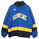 Supreme Puffy Hockey Pullover in Blue Nylon