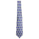Lanvin bedruckte Krawatte aus grauer Seide