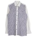 Bottega Veneta Chemise boutonnée à rayures en coton bleu et blanc