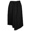 Comme des Garcons Asymmetric Pleated Pants in Black Wool  - Comme Des Garcons