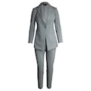 Theory Suit Set in Light Blue Wool
