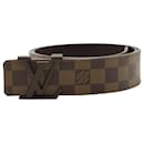 Louis Vuitton LV Buckle Belt in Brown Damier Leather