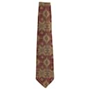 Giorgio Armani Printed Tie in Maroon Silk