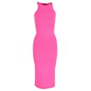 Michael Kors Ribbed Stretch Tank Fitted Dress in Pink Viscose
